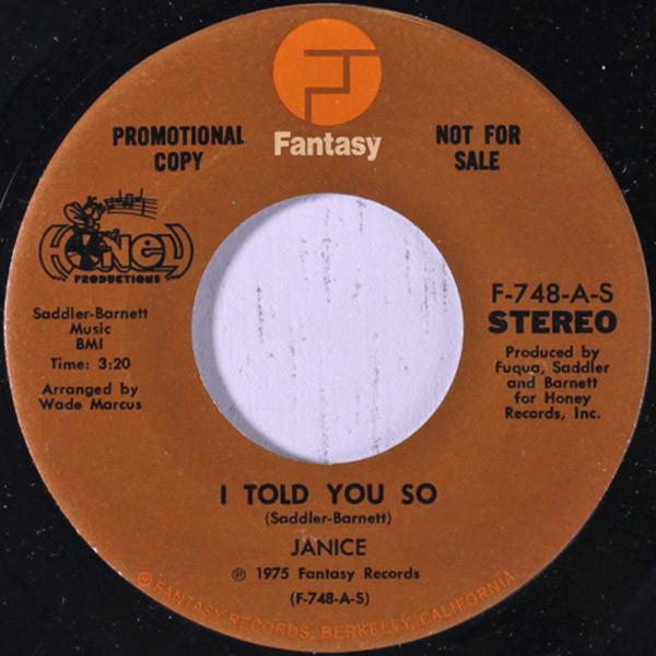 Janice (8) - I Told You So