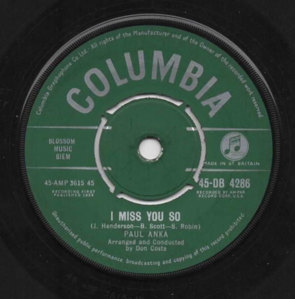 Paul Anka - I Miss You So