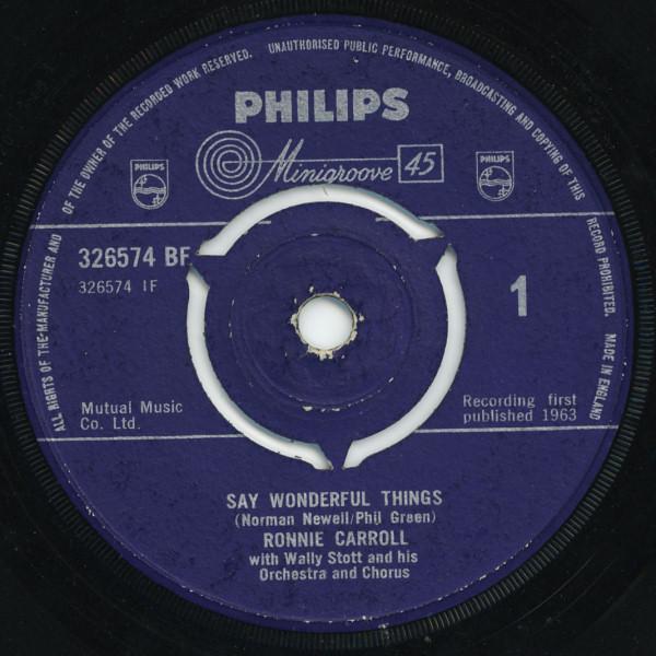Ronnie Carroll - Say Wonderful Things