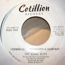 The Jones Boys (2) - I Sowed Love And Reaped A Heartache